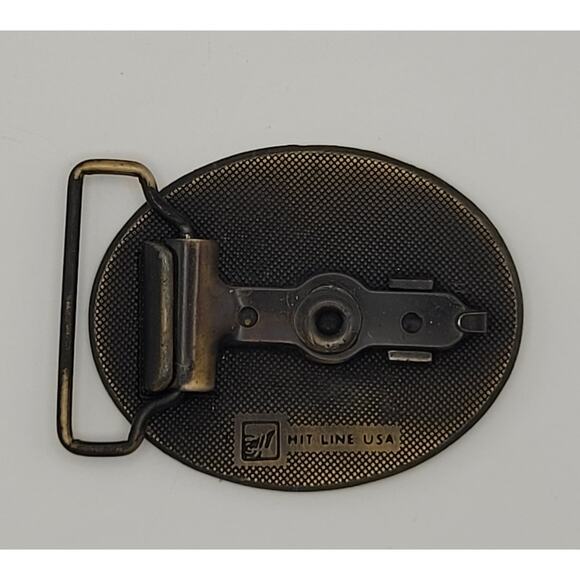 Vintage James River Tissue Papermakers Metal Employee Belt Buckle Hit Line USA - Picture 5 of 8